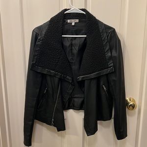 Jennifer Lopez Faux Leather Moto Jacket